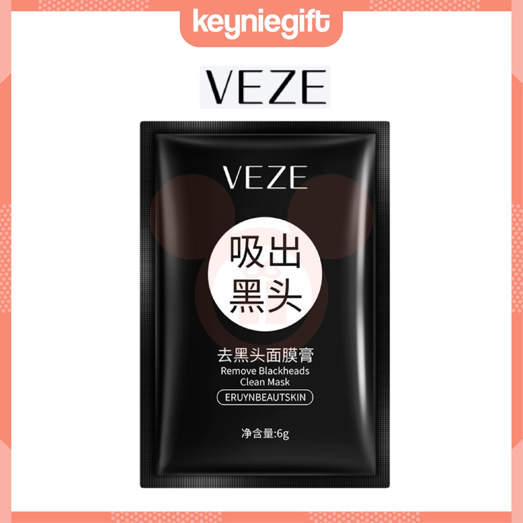 Veze Blackhead Removal Clean Activated Charcoal Mask Masker Hitam Komedo VE002