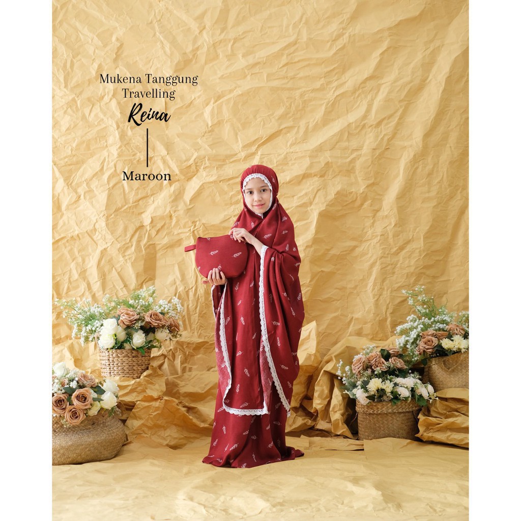 Raszi Official Mungkena Anak Tanggung Warna Maroon Travel Reina Bahan Katun Rayon Premium List Renda