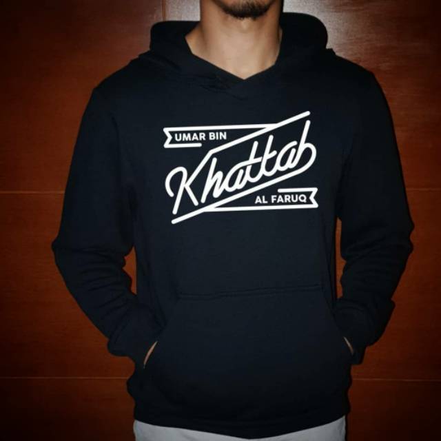 SWEATER HOODIE ISLAMI UMAR BIN KHATTAB AL FARUQ