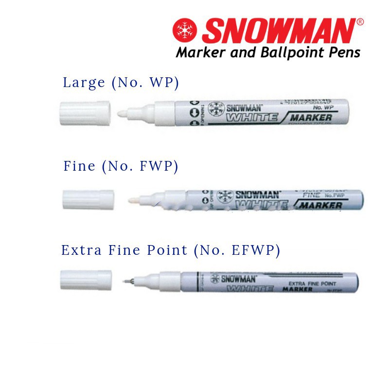 

Spidol Snowman Paint Marker / Spidol putih snowman White Colour