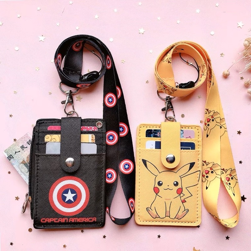 

Name Tag ID Card Holder dengan Tempat Koin 5 Slot dan Tali Panjang / Gantungan Kartu Nama