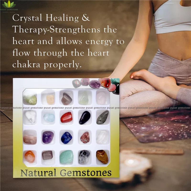 18 Pcs/set Alami Batu Kristal Batu Natural Batu Akik Batu Alam