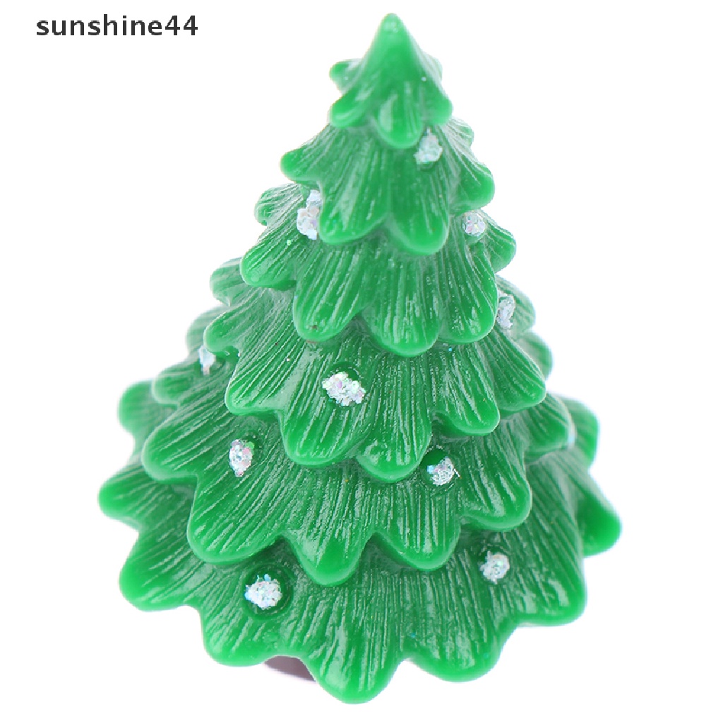 Sunshine Miniatur Pohon Natal Bahan Resin Untuk Dekorasi Taman Peri