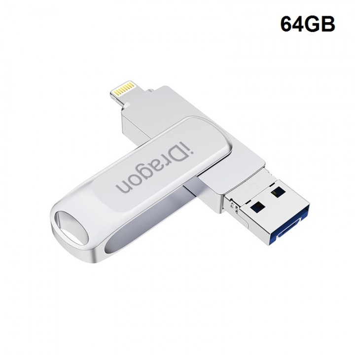 iDRAGON U013A - 3-in-1 Mini USB OTG Flashdrive 64GB Capacity