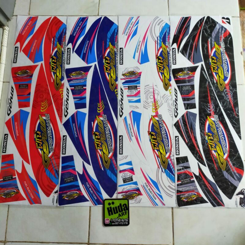 Striping genio sticker genio Lis motor variasi genio