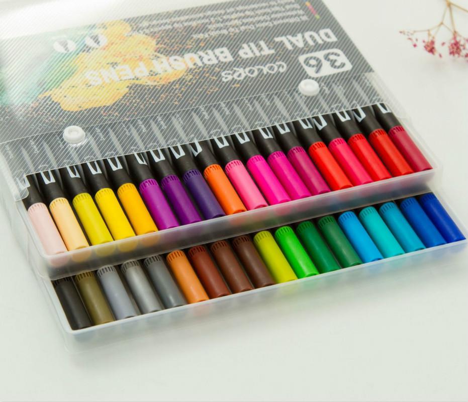 Up to 120 Color Dual Brush Art Markers Pen Fine Tip  Brush Pens Drawing Painting Watercolor Art Marker Pens