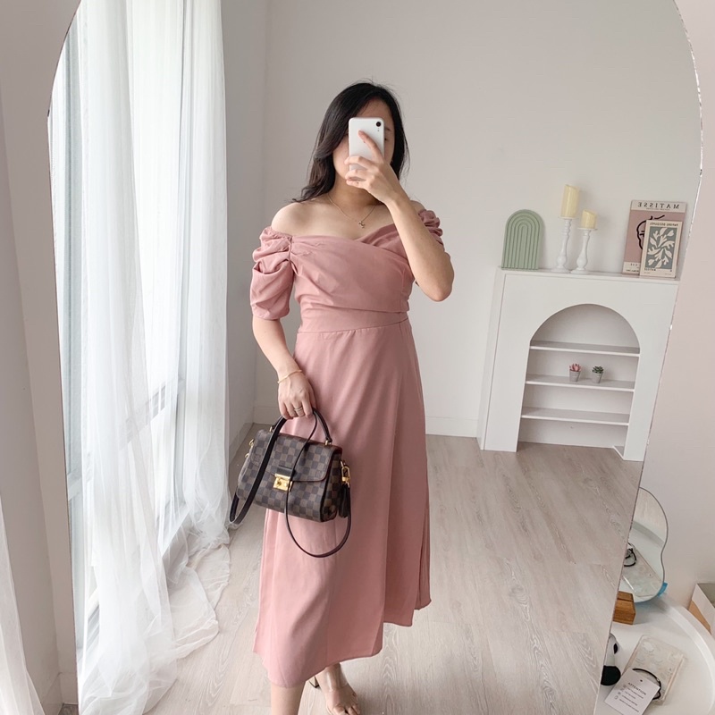 [ LittleBigCloth ] Rosie Midi Dress // Dress Polos Wanita Dress Pesta