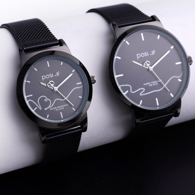Premium (RRW) POSITIF PS 7019 JAM TANGAN COUPLE LUXURY ORIGINAL Distributor Termurah