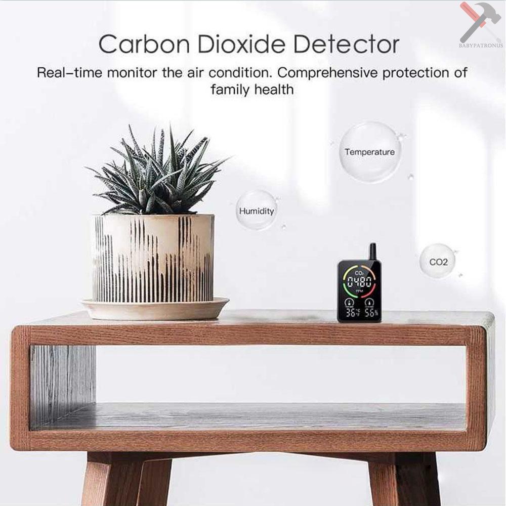 3 in 1 Alat Detektor Kualitas Udara CO2 Sensor Karbon Dioksida Konsentrasi Dengan Alarm