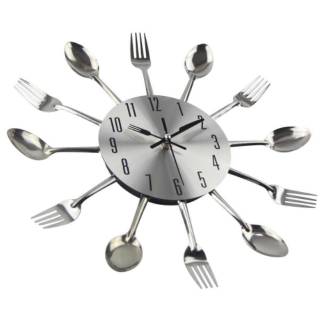Jam Dinding Unik Besi Model Sendok Garpu Hiasan Dapur Kafe Jam Dinding Unik Besi Model Sendok Garpu Hiasan Dapur Kafe
