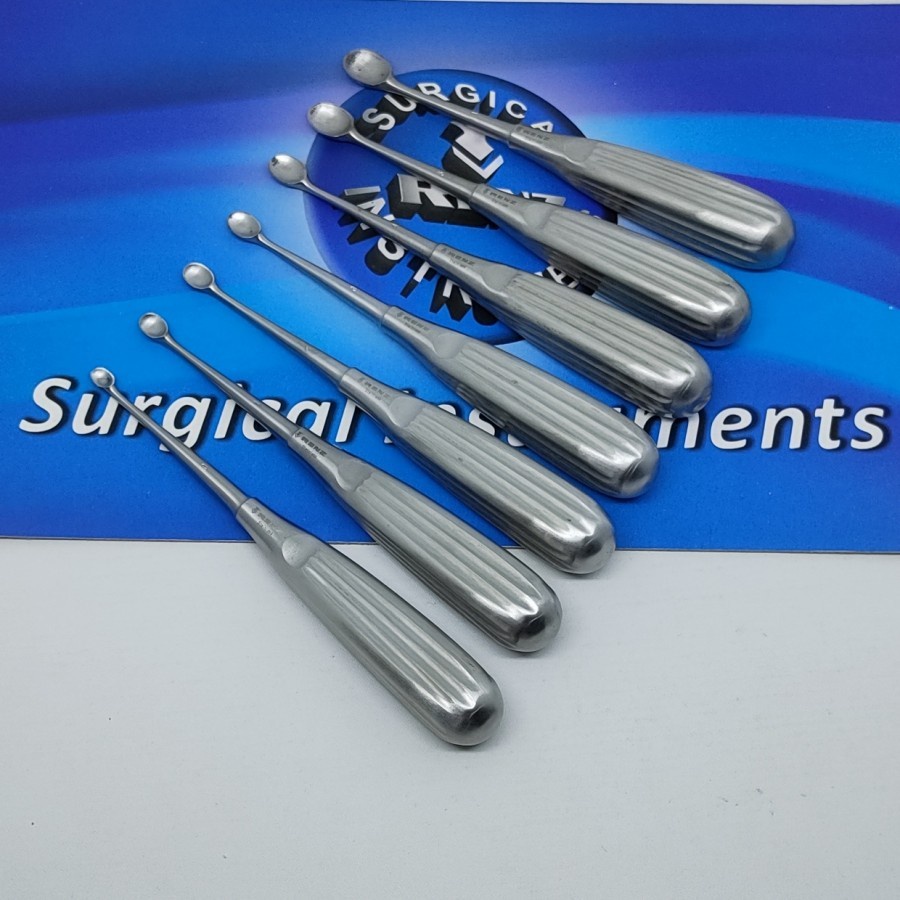 Alat Medis Alkes Volkmann Bone Curettes ( Oval ) 17cm|Renz Surgical|Operasi Tulang|Gudang Medis