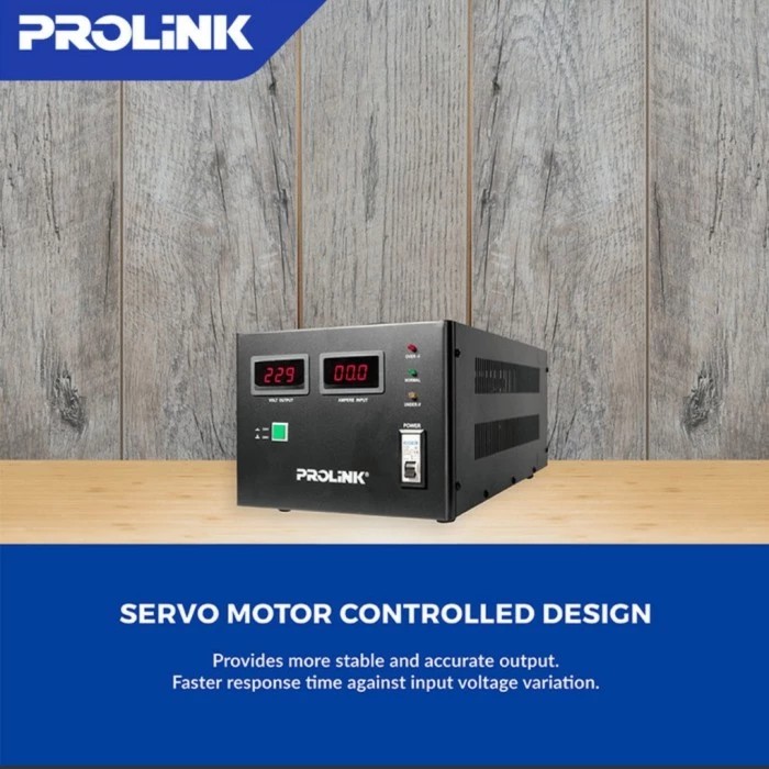 STABILIZER PROLINK PVS10001CD AVR SERVO MOTOR CONTROLLED 10000VA