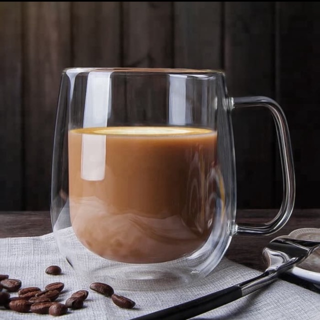 Gelas Kopi Double Wall Cangkir Kopi Teh Double Wall Coffee Glass Mug Double Wall Gelas 3150