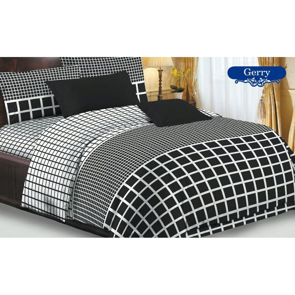 KUP - COD MURAH  BED COVER SET SPREI KATUN CVC - MOTIF GERRY - READY SEMUA UKURAN