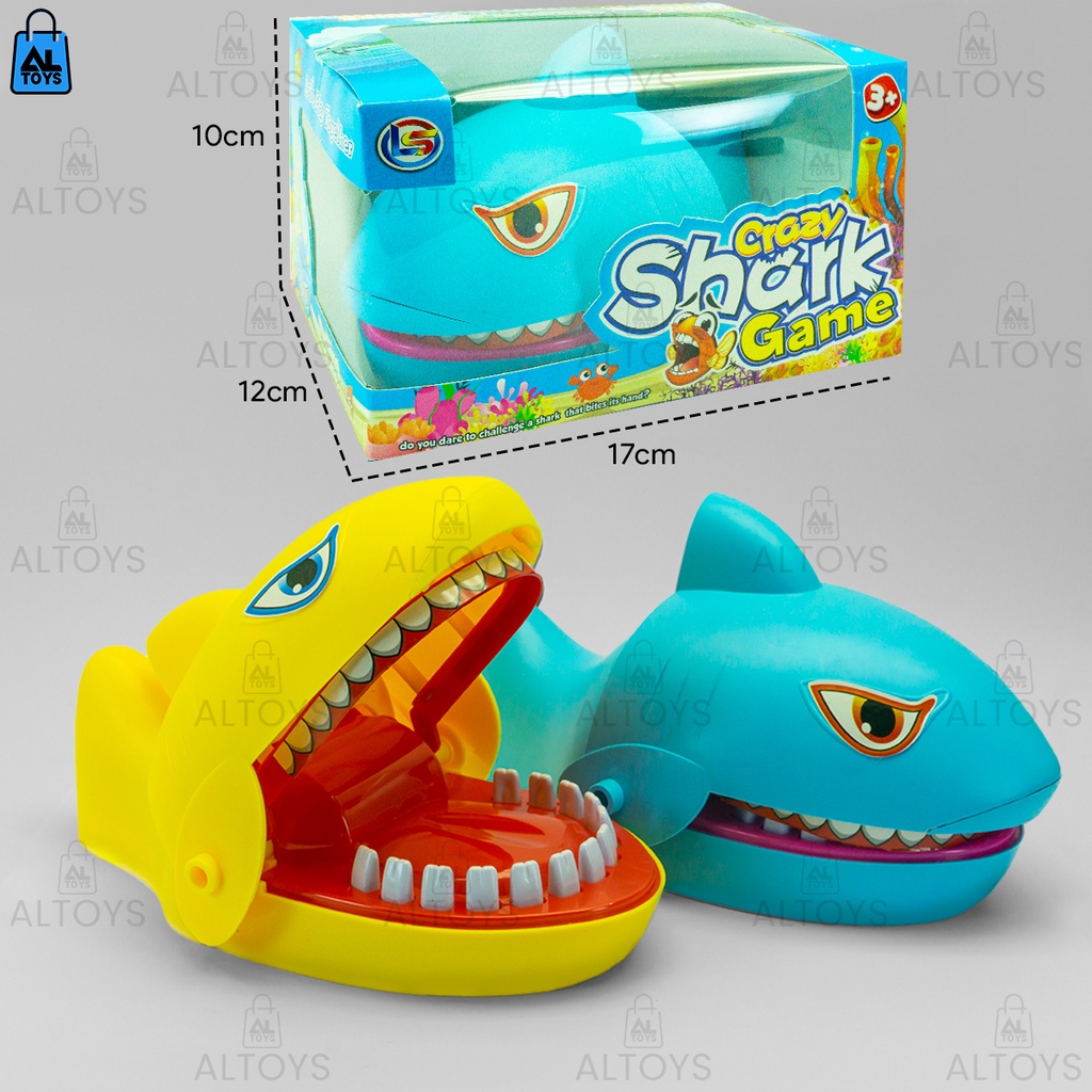 Crazy Shark Games Mainan Prank Ikan Hiu Gigit Jari / Mainan Prank Singa Gigit Jari / Mainan Prank Buaya Gigit Jari LZ10