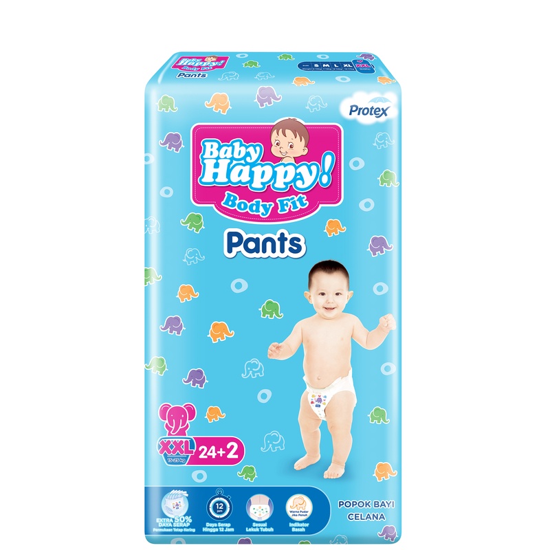 BABY HAPPY PANTS [S40 / M34 / L30 / XL26 / XXL24]-BH. XXL24