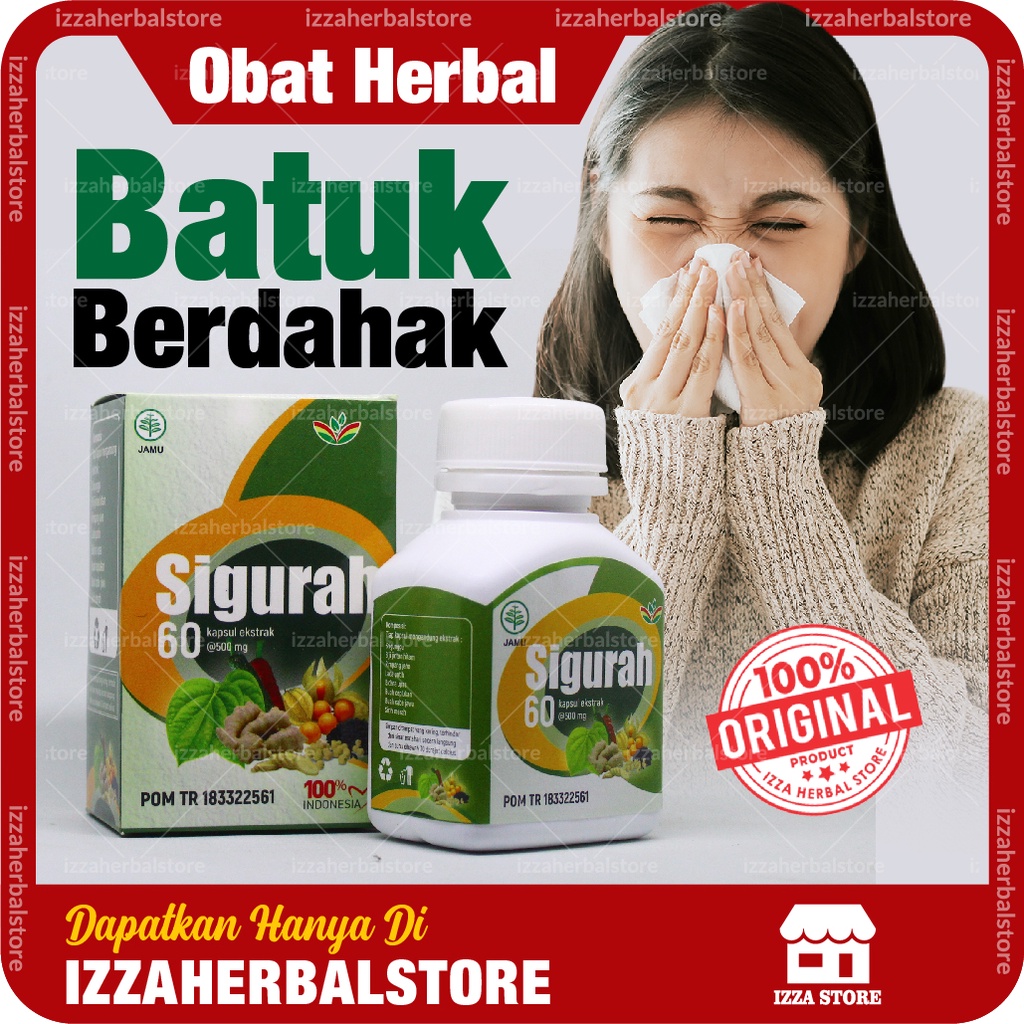 Bpom Kapsul SIGURAH Obat Herbal BATUK Mengencerkan Dahak 60 Kapsul Si Gurah Pilihan Terbaik