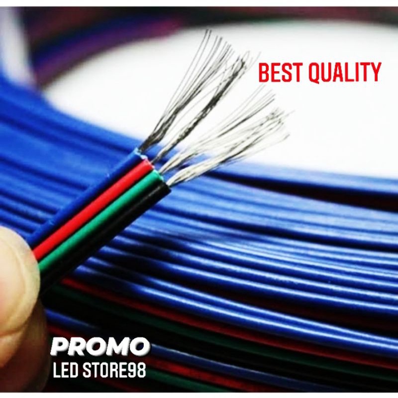 KABEL RGB 4 PIN UNTUK LED STRIP SMD3528/5050 PER METER