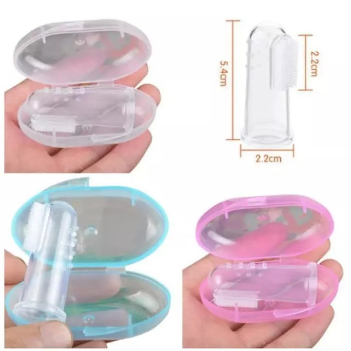 Babysafe Finger Toothbrush Gum Massager with case drying rack Sikat Lidah Bayi TB001 TB002