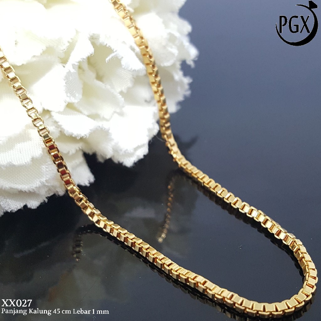 PGX Kalung Pria Wanita Xuping Perhiasan Lapis Emas Aksesoris Fashion Premium - XX027