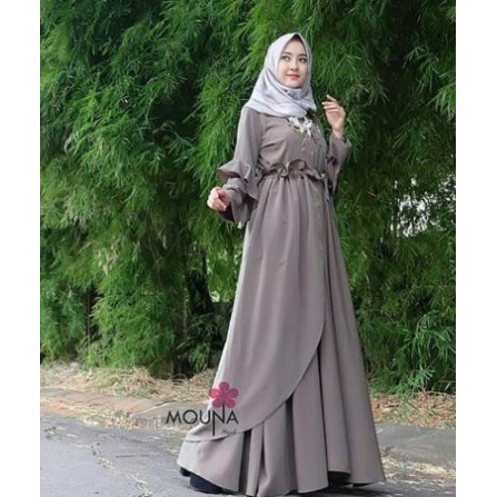 Baju Gamis Muslim Terbaru 2020 2021 Model Baju Pesta Wanita kekinian Bahan Velvet Kondangan remaja
