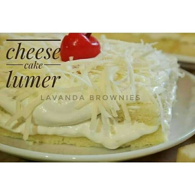 

Cheese cake lumer, keju lumer cake in box lavanda brownies