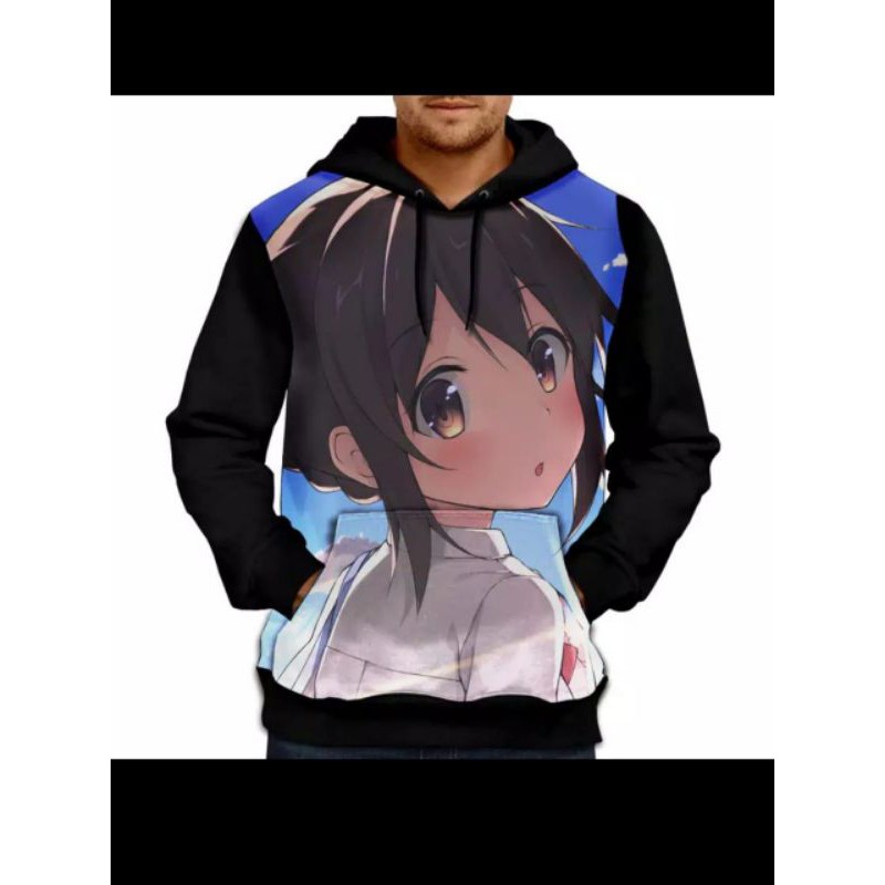 jaket Hoodie 3D Fullprint Anime Mitshuna Kimi No Nawa