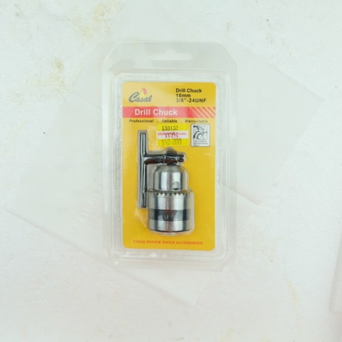 Casal Kepala Bor 10 MM Key Chuck 10MM 3/8 Inch 24 UNF 1.5 MM - 13 MM