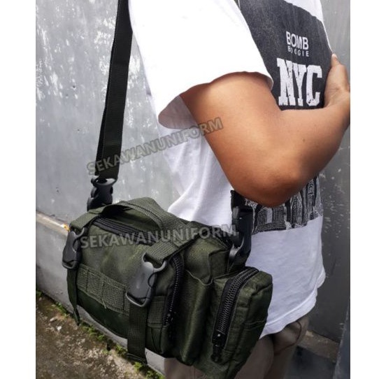 Tas Selempang Hijau Kecil Tactical