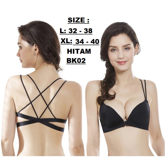 Front open Push Up Bra buka depan tanpa kawat BK