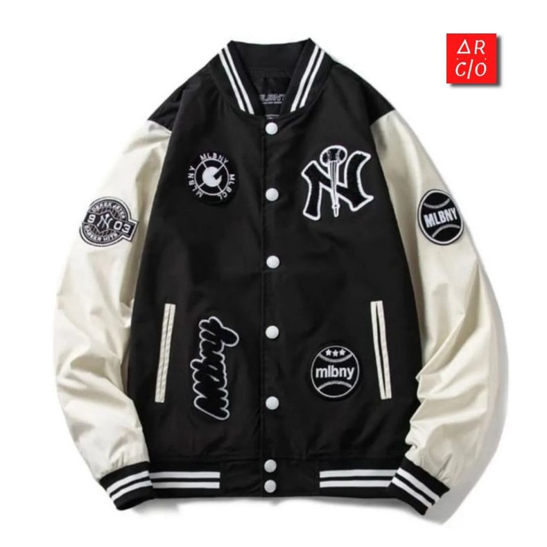 MLB NY / BORDIR VARSITY / BOMBER JAKET BASEBALL VINTAGE PRIA WANITA