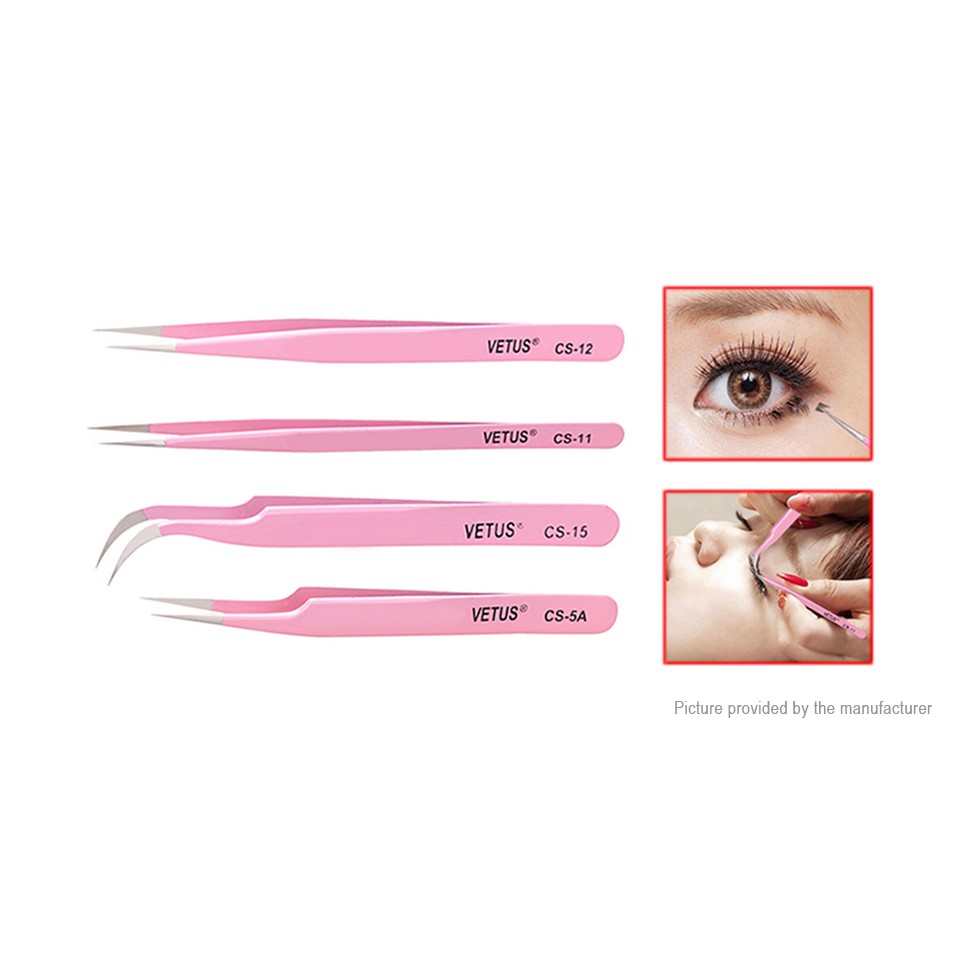 Pinset Vetus Lancip Runcing Original Asli Eyelash Extension Tanam Bulumata Palsu