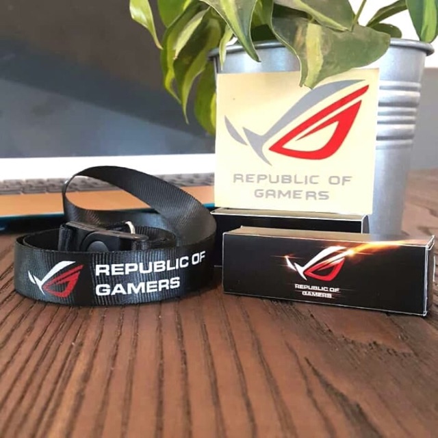 

TALI GANTUNGAN ID CARD lanyard tanda pengenal key holder ROG + FREE STICKER