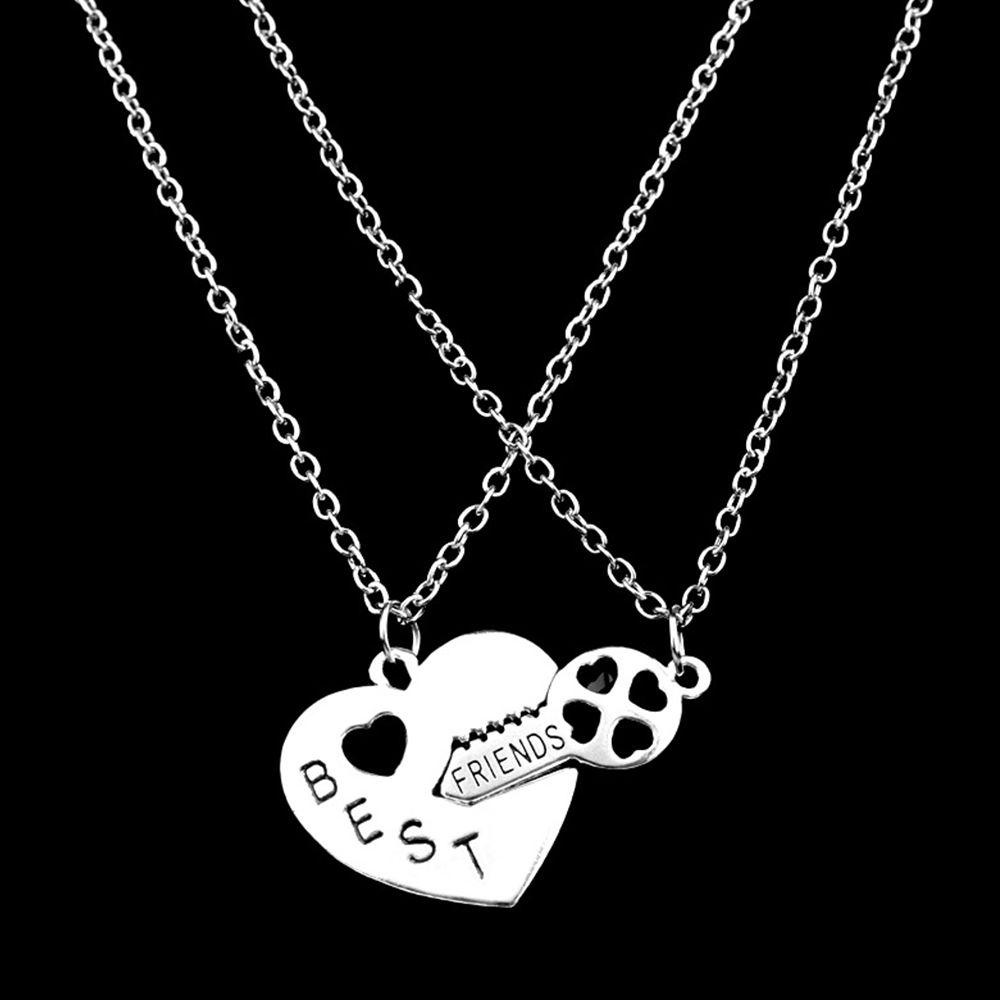 Needway Perhiasan Wanita Pecinta Pasangan Hadiah Persahabatan Cinta Baru Kunci Hati Sahabat Klasik Liontin