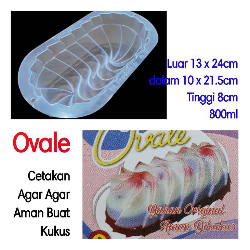 Cetakan Puding/Agar Plastik Ovale