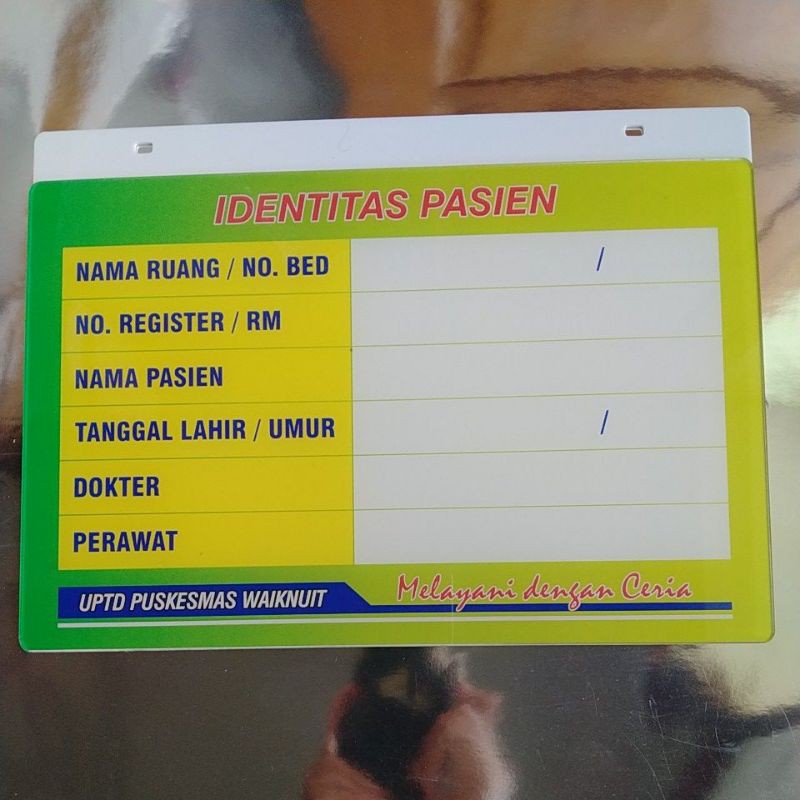 Akrilik Bed Nama Pasien Gantung