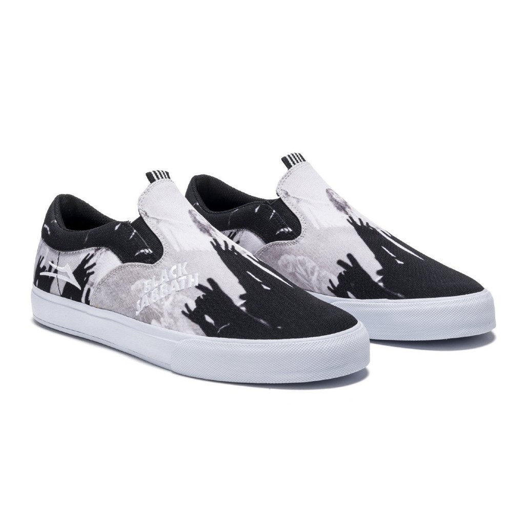 LAKAI X BLACK SABBATH OWEN VLK SMU BLACK/WHITE CANVAS
