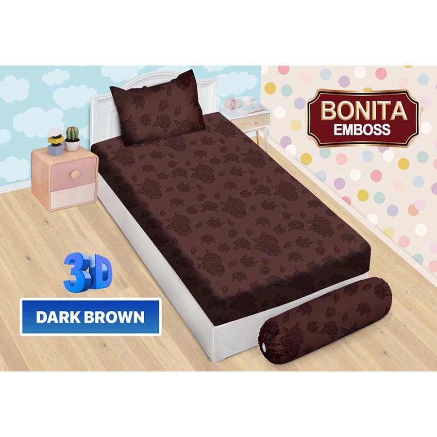 RC Sprei Bonita Polos Emboss Elegant Single Ukuran 120x200cm Banyak Warna