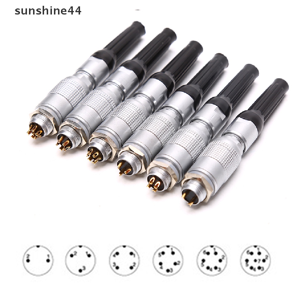 Sunshine Konektor Sensor Sirkular YC8 Mini Push Pull Self Lock 2-7 Pin