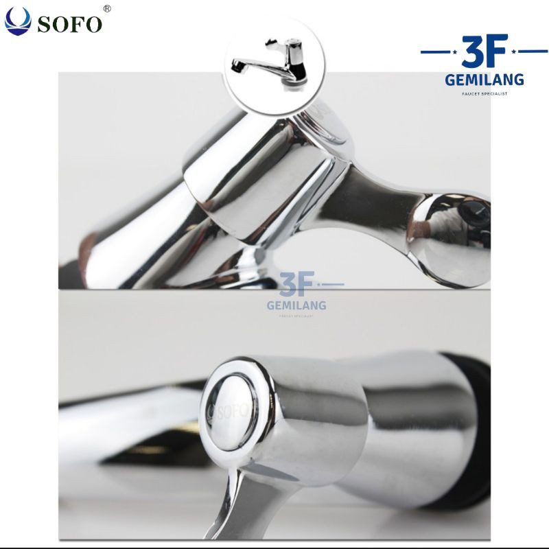 Sofo - Kran Wastafel Putaran Engkol ELEGAN 1/2 INCH PREMIUM QUALITY