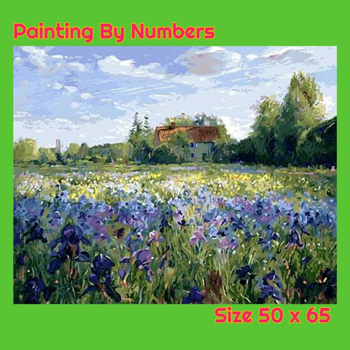 

DIY PAINT BY NUMBERS 50x65 - VAN GOGH - IRIS FIELD Murah