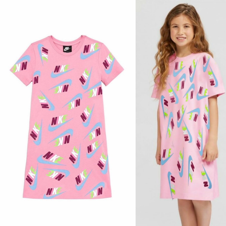Dress Anak Perempuan Pink Nike Size 2y / Kado Baju Kaos Katun Adem Murah Bagus Ori / Rok Nike