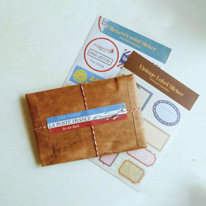 

[MYUME.STORE] AMPLOP KRAFT LABEL STIKER VINTAGE JURNAL SCRAPBOOK MURAH MALANG