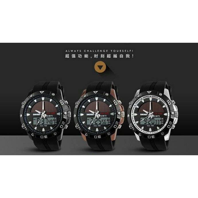 Skmei Solar Power Sport Led - Jam Tangan Tahan Air