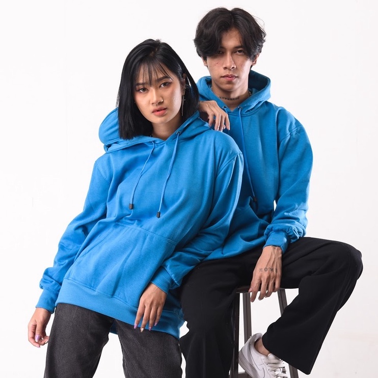Mcvois Sweater Hoodie Polos Turkis Pria Wanita Premium