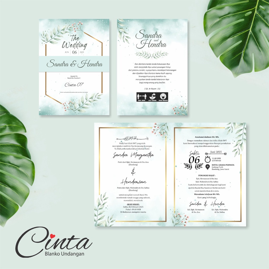 DESAIN TEMPLATE BLANGKO UNDANGAN CINTA 07