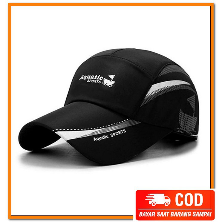 Topi Pria Kulit Import Original Laki Laki Keren Cowok Dewasa Cap  TO508 Baseball Cap : Aquatic Sport