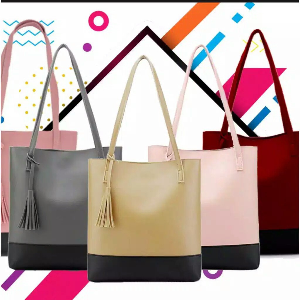 Tote Bag Wanita PRISILIA Kombi Rumbe/Tote Bag Murah/Tas Wanita Murah