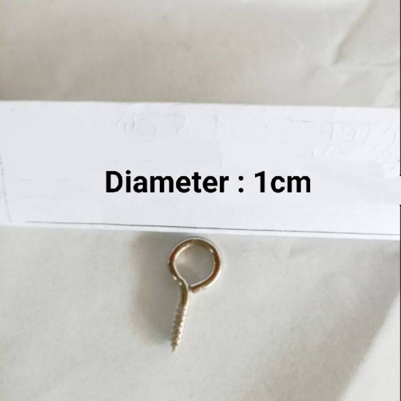 Gantungan Sekrup Bulat Hook Baut Kecil (10 biji)
