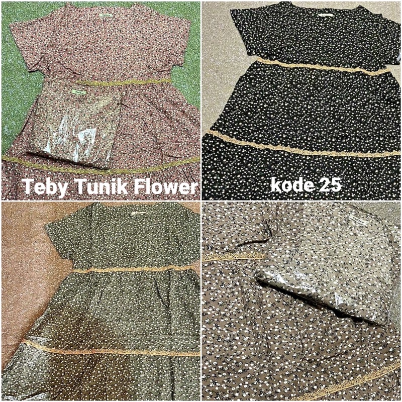 Daster arab Teby Tunik Flower-2